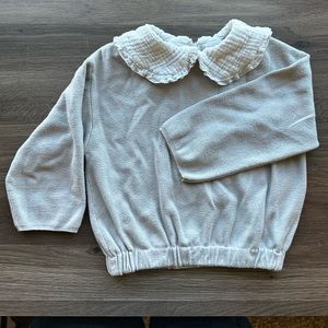 Zara girls ruffled collar sweater